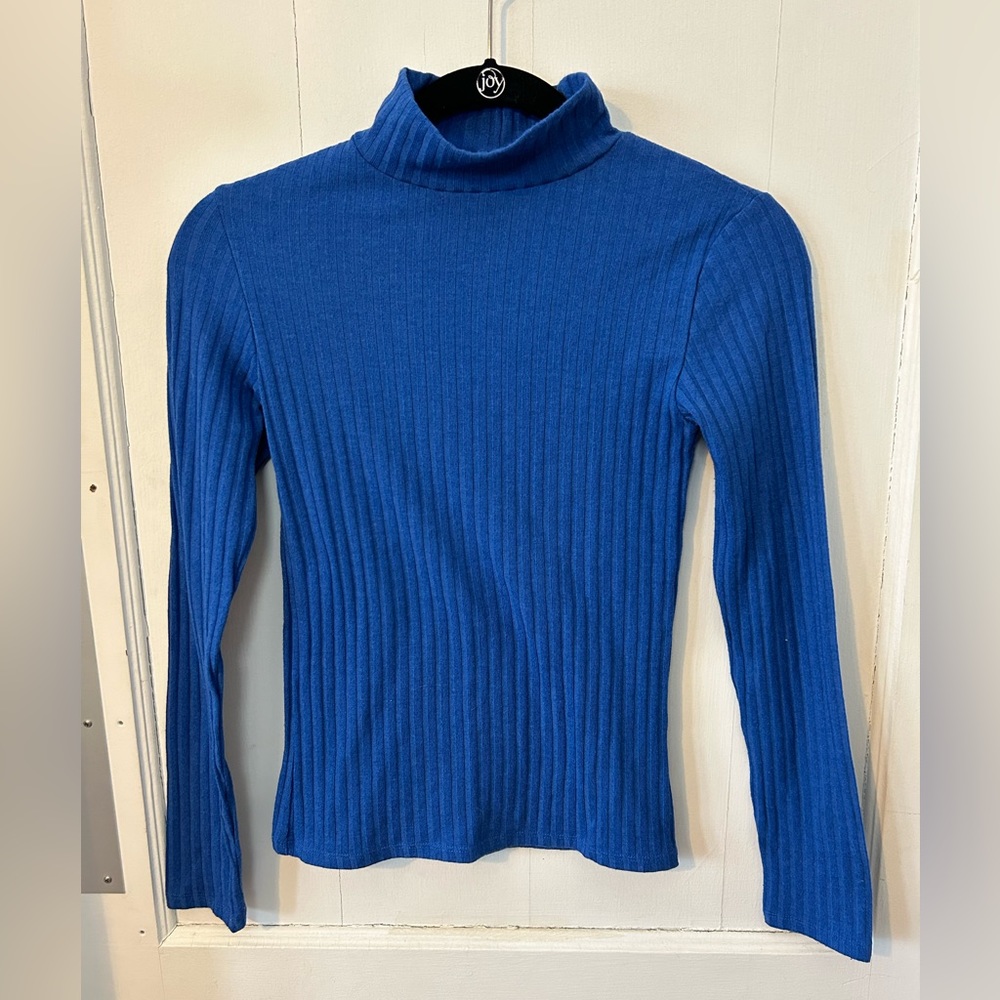 Topshop Blue Turtleneck Sweater Size 4